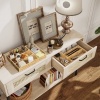Afbeelding van HOMCOM Opbergmand Waterhyacint, Metaal - 36L x 26B x 5H cm - Natuurlijk Hout