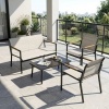 Afbeelding van Outsunny Tuinbankset - Metaal, Mesh-stof - 106L x 70,5B x 77H cm - Crèmewit