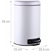 Afbeelding van Keukenprullenbak - 12 l - binnenemmer - softclose - wit