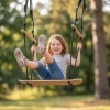 Afbeelding van AIYAPLAY Kinderschommel van esdoornmultiplex en beukenhout - 79L x 40B x 180H cm - Natuurlijk hout