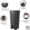 Afbeelding van Brabantia StepUp Afvalemmer - 40 l - Donkergrijs