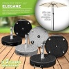 Afbeelding van tillvex® Granieten parasolvoet met wielen en telescoopgreep 27 kg rond