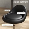 Afbeelding van HOMCOM Kunstlederen Salonstoel Ø35 x 63-83H cm - Zwart
