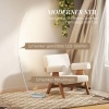 Afbeelding van HOMCOM-Stehlampe-Aluminium, Acryl-46L x 25B x 147H cm-Silber