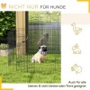 Afbeelding van PawHut 76 cm Hoge Welpenuitloop, 8-delig Met Slot, DIY Vrijloophekje voor Honden en Knaagdieren