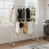 Afbeelding van HOMCOM Kledingdroogrek RVS en Kunststof 104-150L x 103B x 145-197H cm Zilver