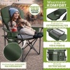 Afbeelding van TRESKO® Opvouwbare Campingstoel tot 150 kg met Armleuningen en Bekerhouder