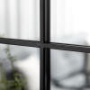 Afbeelding van HOMCOM wandspiegel met metalen frame - robuust - zwart
