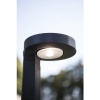 Afbeelding van LUTEC Diso - Grijze LED sokkellamp met sensor voor buiten - Zonne-energie