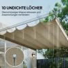 Afbeelding van Outsunny Vervangend Polyester Dak Beige