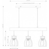 Afbeelding van Globo - hanglamp Mina - natuurlijk zwart - hout en metaal - grote eettafel lamp - E27