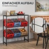 Afbeelding van HOMCOM kratjesrek - staal - 103L x 33B x 113,5H cm - zwart