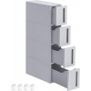 Afbeelding van SONGMICS Smalle rolkar met wielen en 4 laden, ruimtebesparend, grijs, 45,2 x 17,3 x 84 cm