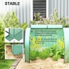 Afbeelding van Outsunny Mini-broeikastunnel voor tomaten, 4 x 1 x 0,8 m, groen met ritssluitingen