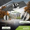Afbeelding van tillvex® Rechthoekige Aluminium Parasol Ø 330 cm met Afdekking en Windscherm