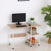 Afbeelding van HOMCOM Bijzettafel MDF, IJzer, Kunststof - 107L x 55B x 76H cm - Wit + Natuur