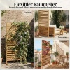 Afbeelding van Outsunny Buiten privacy scherm - Dennenhout - 80L x 40B x 170H cm - Bruin