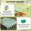 Afbeelding van Outsunny Kinderen Zandbak van Dennenhout, 106x106x115 cm, Lichtbruin, Groen en Wit