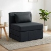 Afbeelding van HOMCOM Vloerstoel van polyester en schuim - 80L x 75B x 74H cm - Donkergrijs
