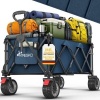 Afbeelding van TRESKO® Opvouwbare Bolderwagen 215L met Rem | 150kg Handwagen met Massieve Banden