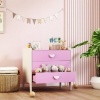 Afbeelding van AIYAPLAY kindercommode - 3 lades - roze en wit