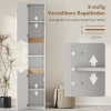 Afbeelding van Homcom Badkamerkast - Spaanplaat - 34,6L x 30B x 180,5H cm - Wit