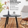 Afbeelding van Outsunny Ronde Metalen Beistelltisch voor Balkon - Weerbestendig en Onderhoudsvriendelijk Ø70 x 42H