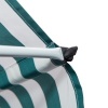 Afbeelding van Outsunny Klemzonwering met handkruk, hoogteverstelbaar 200 cm, Groen/Wit