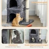 Afbeelding van PawHut Kattenboom Donkergrijs 45x40x66 cm van Spaanplaat en Polyester