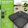 Afbeelding van tillvex® Parasolstandaard 60 liter / 80 kg, 4-delig, weerbestendig, vulbaar met water of zand