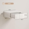 Afbeelding van HOMCOM Set van 2 Wandgemonteerde Nachtkastjes met Lade, Hoogglans Wit, 40 x 30 x 14 cm