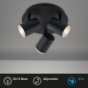 Afbeelding van BRILONER LEUCHTEN BANYO badkamerlamp, 5 W, IP44, zwart, metaal-kunststof, incl. 3x GU10