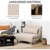 Afbeelding van HOMCOM eenpersoons slaapbank - 95x190x27,5 cm - grijs