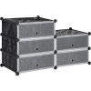 Afbeelding van HOMCOM - DIY Schoenenkast - Kunststof - Ijzer - Zwart en Wit