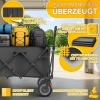 Afbeelding van TRESKO® Opvouwbare Bolderwagen 300L met Rem | 150kg Handwagen met Massieve Banden
