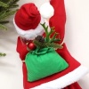 Afbeelding van HOMCOM 60 cm Zingende en Klimmende Kerstman, Klassieke Binnendecoratie, Rood