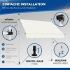 Afbeelding van Tillvex Balkonluifel 200 cm beige met handslinger - UV-bestendig en waterdicht