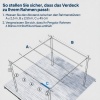 Afbeelding van Outsunny Vervangend waterdicht dak voor pergola 3 x 3 m, donkergrijs, met regenafvoergaten