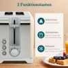 Afbeelding van HOMCOM Waterkoker en Broodrooster Set Crèmewit, Kunststof en Roestvrij Staal