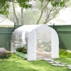 Afbeelding van Outsunny Kunststof Gewächshaus van verzinkte staal - 300L x 200B x 200H cm