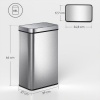 Afbeelding van HOMCOM Sensorafvalbak RVS 39L x 27B x 66H cm Zilver