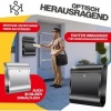 Afbeelding van KESSER® Brievenbus RVS XXL met krantenvak - Wandbrievenbus geborsteld en gepoedercoat inclusief beve