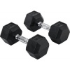 Afbeelding van HOMCOM Set van 2 korte zeshoekige halters A91-019V01