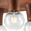 Afbeelding van Vintage plafondspot roestkleurig retro verlichting voor woonkamer met rustieke uitstraling