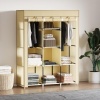 Afbeelding van HOMCOM Opvouwbare Stoffenkast met 8 Niveaus voor Slaapkamer of Gang - Beige 125 x 43 x 162,5 cm
