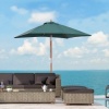 Afbeelding van Outsunny Houten, Bamboe, Polyester Groene Parasol L200 x B150 x H235 cm