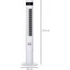 Afbeelding van HOMCOM Torenventilator met afstandsbediening van PE-kunststof en staal - Wit