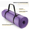 Afbeelding van TRESKO® fitnessmat yogamat pilatesmat 185 x 60 cm, paars, 1,5 cm dikte, ftalaatvrij