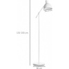 Afbeelding van HOMCOM - Staande lamp met voetschakelaar - Hoogte verstelbaar - Wit