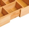 Afbeelding van HOMCOM Uittrekbare Bamboe Opbergbox voor Laden, 24,6 x 17,6 x 7 cm